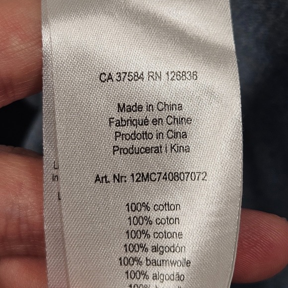 J Lindeberg Sweater Mens XL Blue Speckled Cotton V-Neck Golf Casual Preppy Logo - Picture 9 of 11